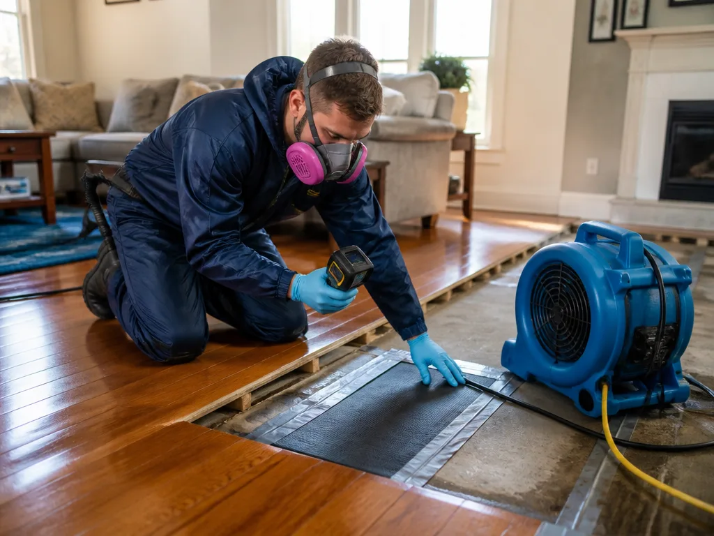 Hardwood Floor Drying